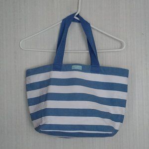 DOLCE & GABBANA TOTE BAG Blue White Canvas Beach